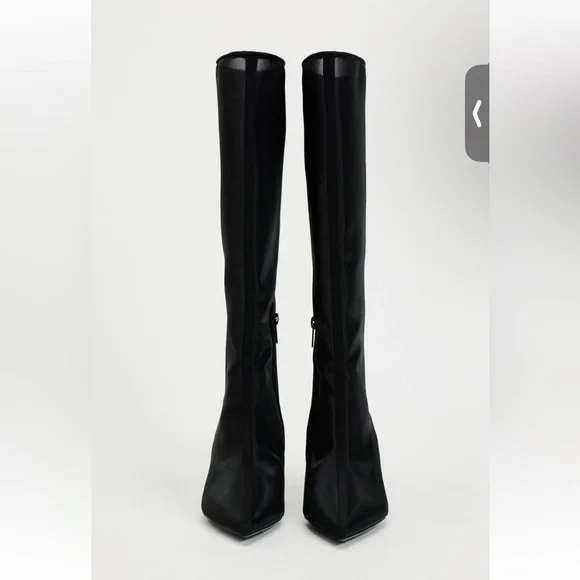 Zara knee high heeled mesh boots - Picture 2 of 5